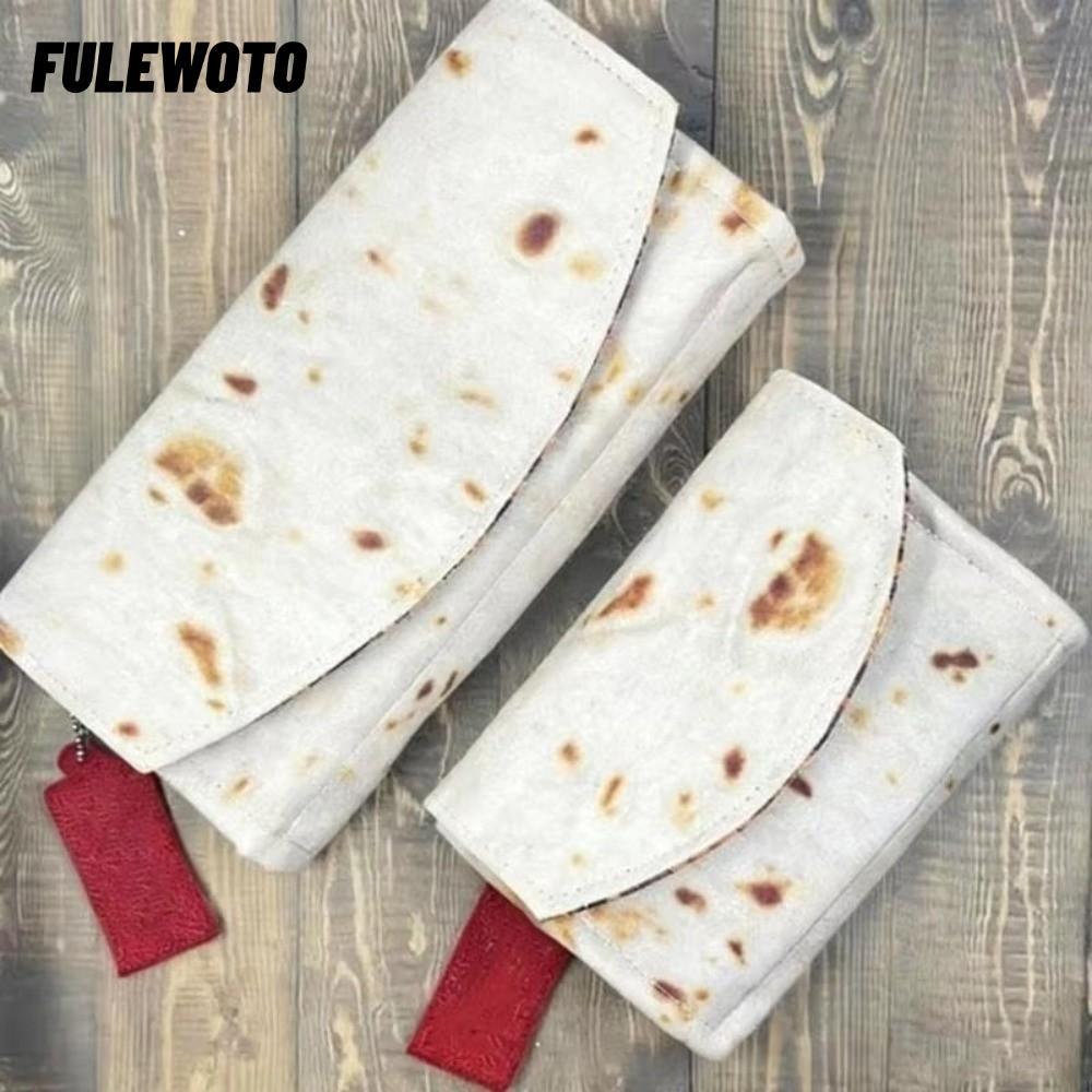 Kẹp tiền xu FILEWOTO, có thể gập lại với khe cắm thẻ Ví Burrito, Ví đựng tiền xu nhiều ngăn Burrito
