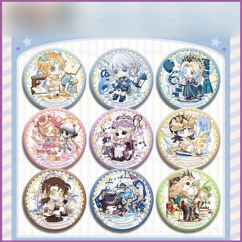 HT2 Identity V Laser Silver Onion Double Flash Badge Gaming Ngoại vi quà tặng cho bạn gái Bộ sưu tập