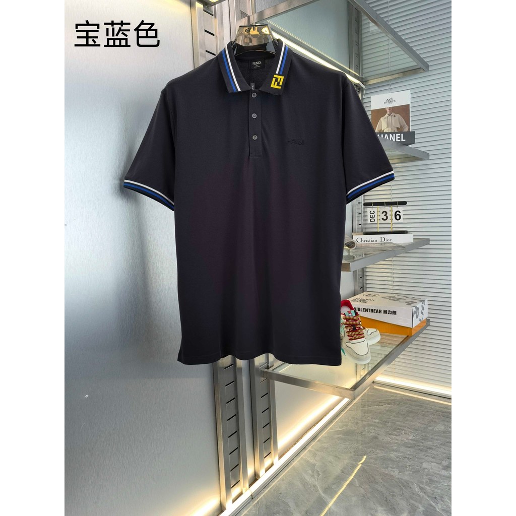 FENDI 2026 - Áo Thun Tay Ngắn Đầu Xuân, Thiết Kế Thời Thượng Cho Nam và Nữ, Màu Sắc Tương Phản