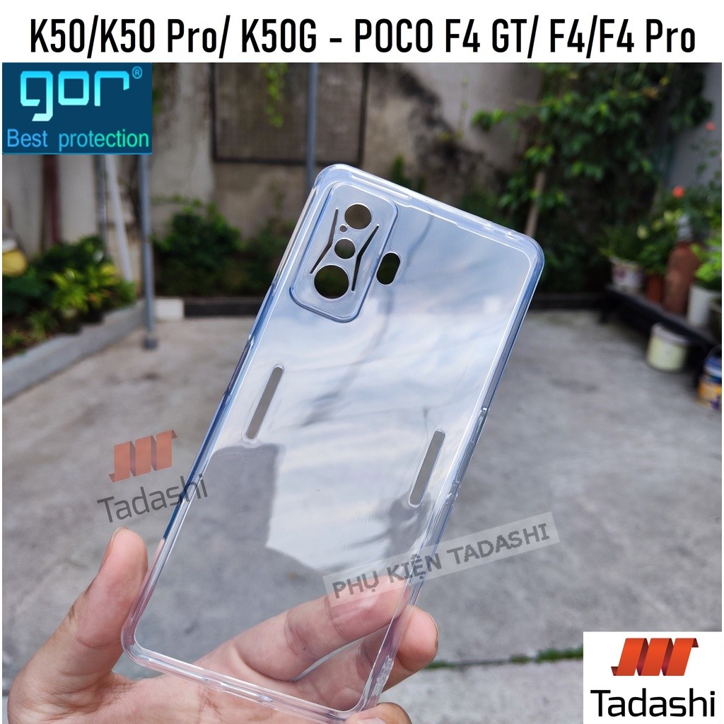 Ốp Lưng Dẻo Gor Poco F4 GT, Poco F5 Pro/ F5 5G Redmi K50/ K50 Pro/ K50 Gaming Trong Suốt Bảo Vệ Came