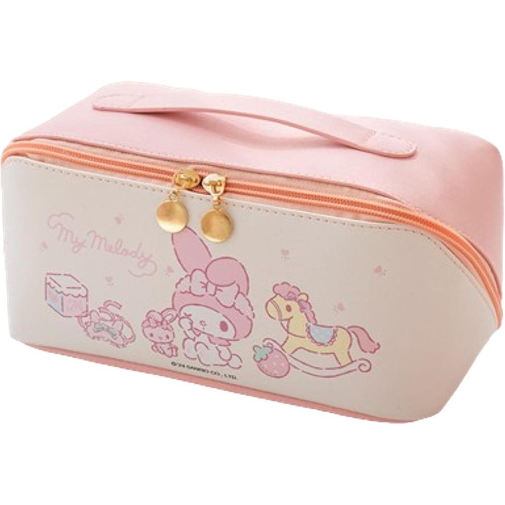MyMelody & RabbitPULeatherCoeticBagMakeupPouchTravelPortableVanityCaseOrganizerwithHandle
