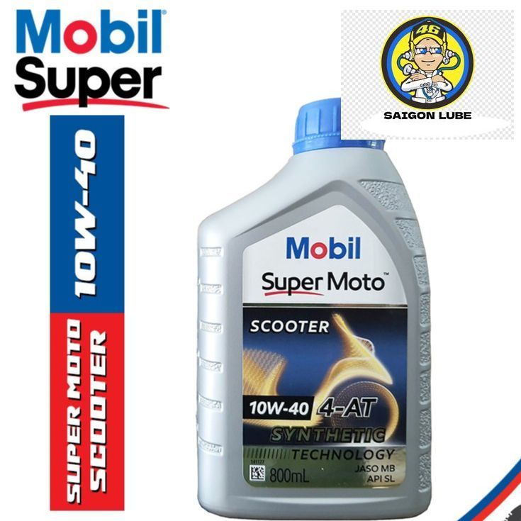 Nhớt xe ga Mobil Super Moto Scooter 10W40/10W30 nhập khẩu Singapore