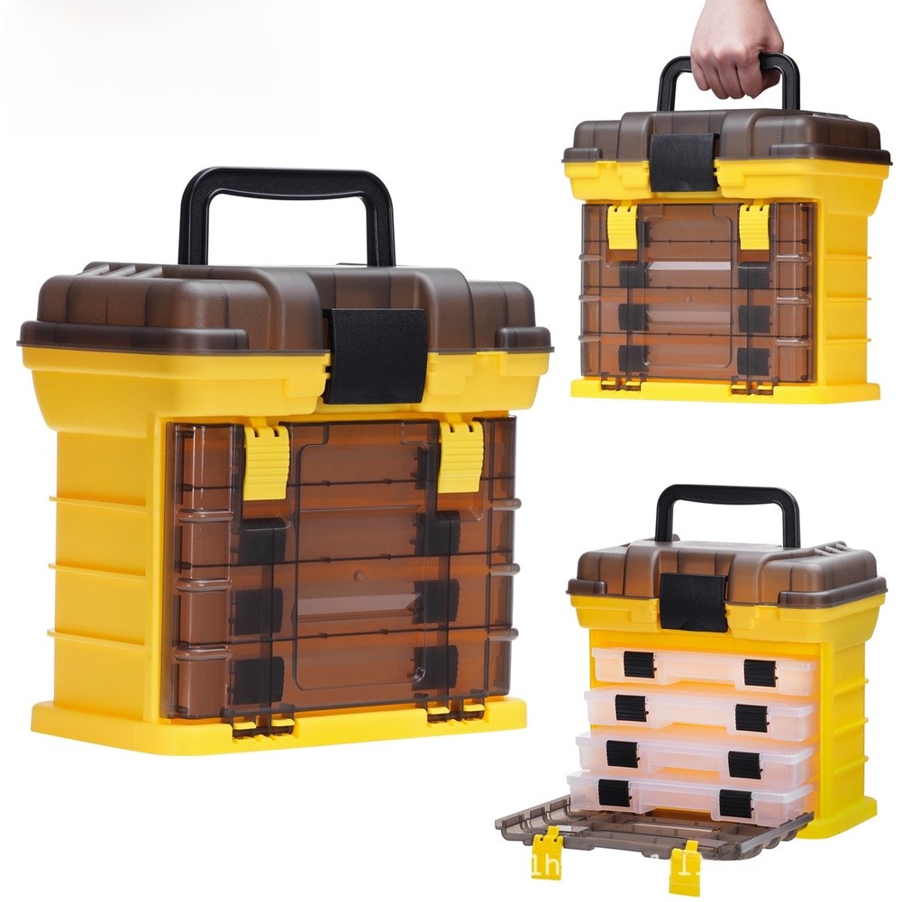 [HERPEVN]Fishing Tackle Box Multi-compartment Design Drawer Organizer Waterproof Seal[Ready stock]