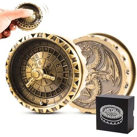 Froggod Roulette Dice Spinner – 1 chiếc Spinner DND kim loại có giảm 3D | Xúc xắc cơ DND có hộp quà 