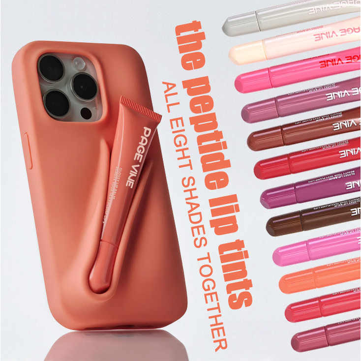 Xuyên Biên Giới Bán Chạy PAGE VINE Peptide Lip Gloss Liquid Lip Gloss Water Gloss Lip Glaze Làm Giàu