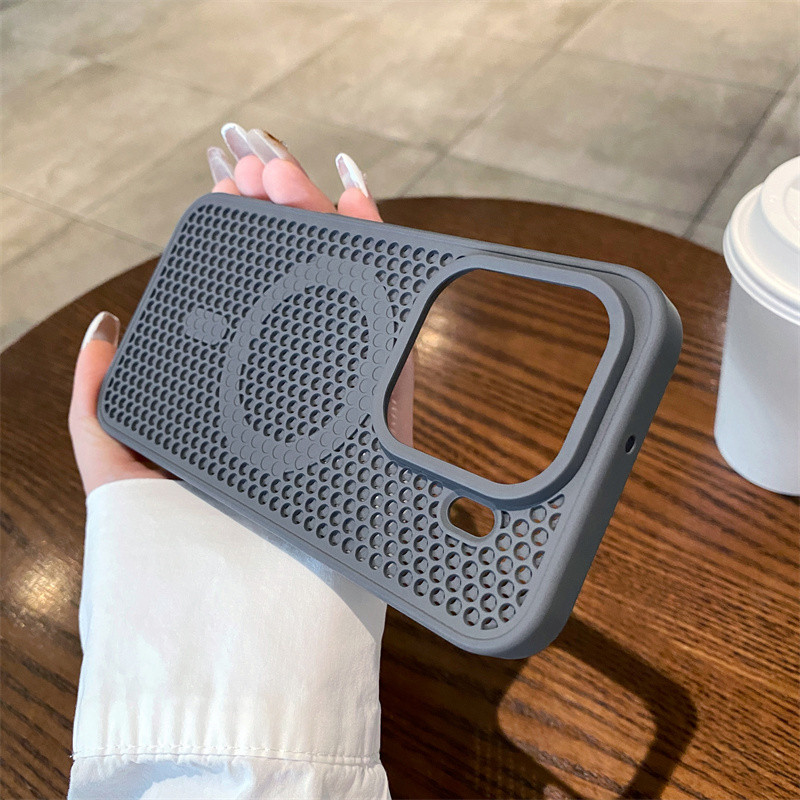 Thermolysis cellular hollow out Magnetic Back Case For OPPO Find X9 Pro X8 Soft Shockproof Rugged Co