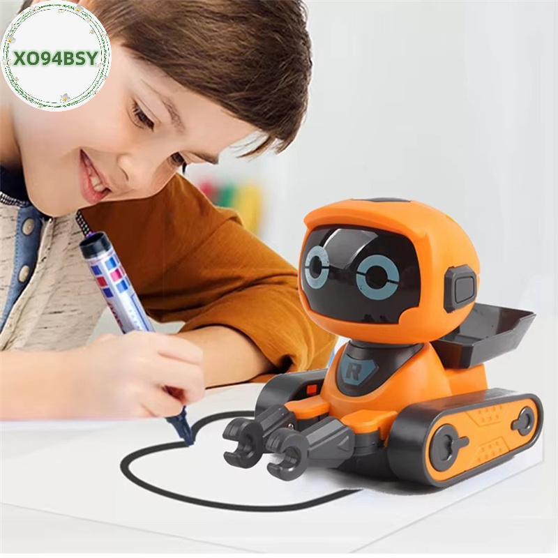 XO94BSY Tra-Drawing Robot thông minh giáo dục - Đồ chơi robot phát ra âm thanh huýt sáo cho trẻ em V