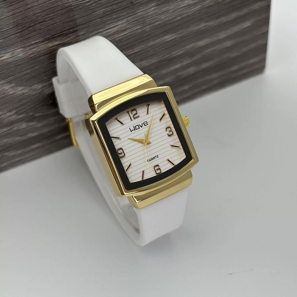 Đồng hồ nữ phong cách mát mẻ Niche Light Đồng hồ nữ sinh viên sang trọng Phù hợp với tất cả các trận đấu Đồng hồ vuông nhỏ cao cấp Đồng hồ băng silicon Đồng hồ nữ