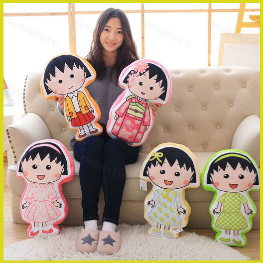 SY3 Chibi Maruko-chan Hai Mặt In Ném Gối sakura kimono Sang Trọng Đồ Chơi Búp Bê nhồi Bông Trang Trí