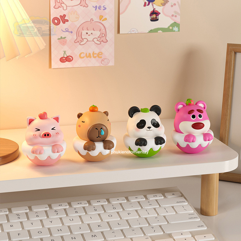 Trang Trí Bàn Làm Việc Hoạt Hình Con Lật Đật Dễ Thương Chuyển Động 3