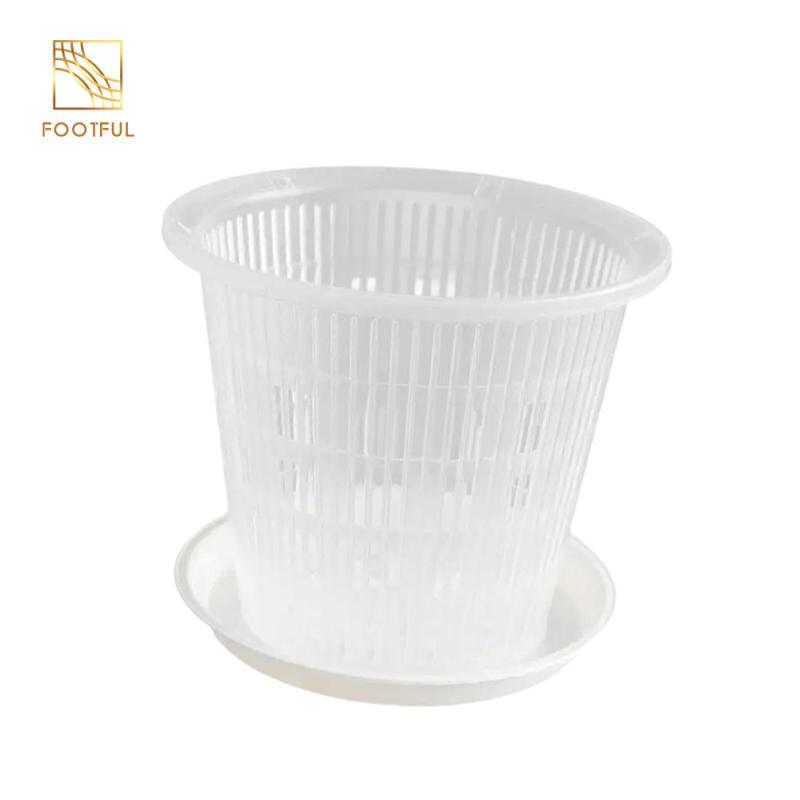 Phụ kiện phong lan Đĩa thoát nước nồi lưới trong suốt Bao gồm chậu cây Sử dụng bình hoa lan trong nh