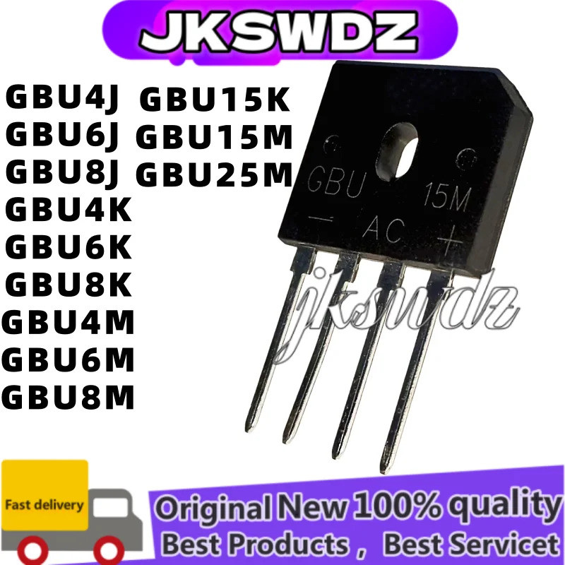 5 CÁI GBU4K GBU8J GBU8M GBU6J GBU25M GBU6M GBU4M GBU15K GBU6K GBU8K GBU4J GBU15M Bộ chỉnh lưu cầu mớ