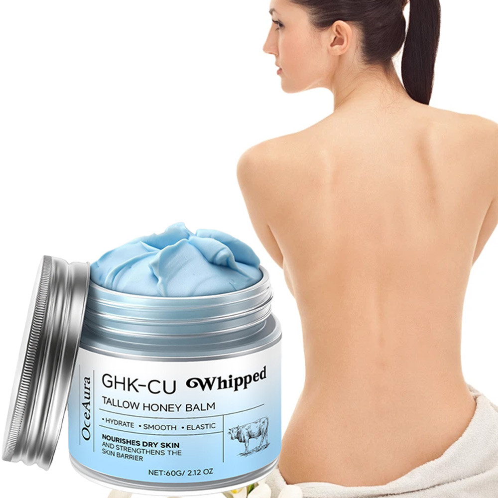 GHK-CU Peptide Beef Tallow for Skin: Blue Balm with Methylene Blue, Manuka Honey