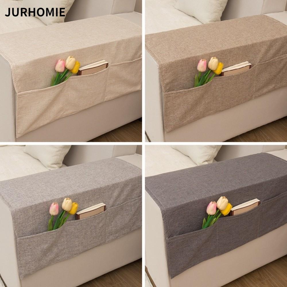 Túi lưu trữ cánh tay ghế sofa JURHOMIE, Bộ sắp xếp tay vịn ghế sofa có thể giặt bằng vải Polyester, 