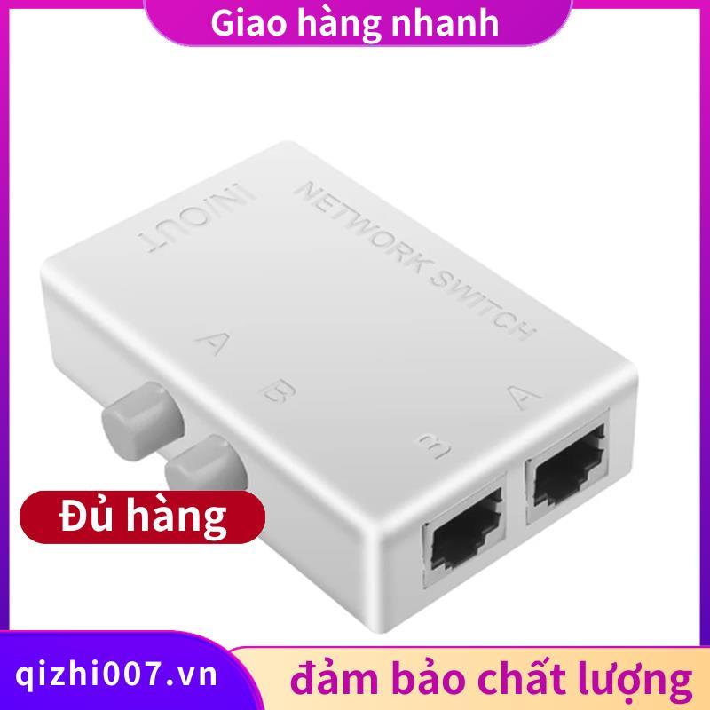 Công tắc mạng RJ45 bằng nhựa 2 cổng LAN Ethernet Network Box Switcher RJ45 Splitter Cổng 2 chiều Cổn
