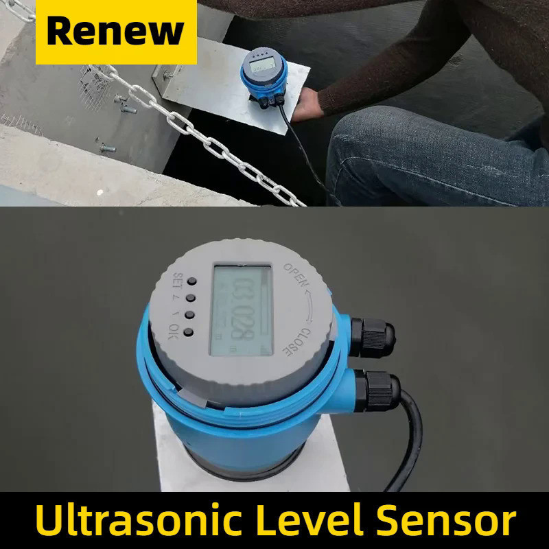 Ultrasonic Water Tank Level Meter 1m 3m 5m Range Ultrasonic Level Sensor Level Meter 4-20ma Rs485 Ou