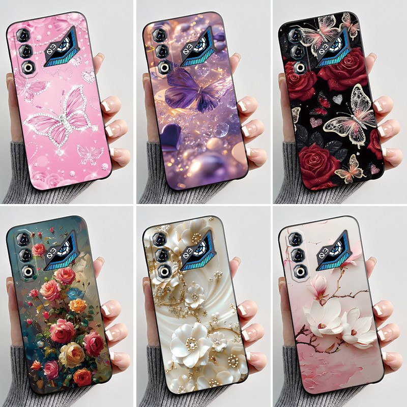 Dành Cho Nubia Neo 3 GT 5G Ốp Lưng Z2465N Hoa Bướm Thời Trang Silicon Mềm Jelly Ốp Lưng Cho ZTE Nubi