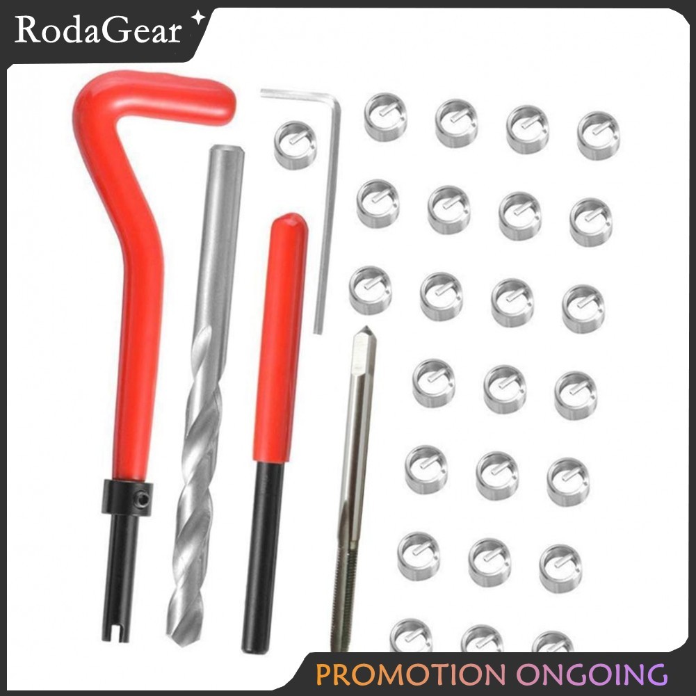 RodaGear Bộ 30 Bộ dụng cụ sửa chữa ren hệ mét M3 M4 M7 M9 M11 Car Pro Coil Tool