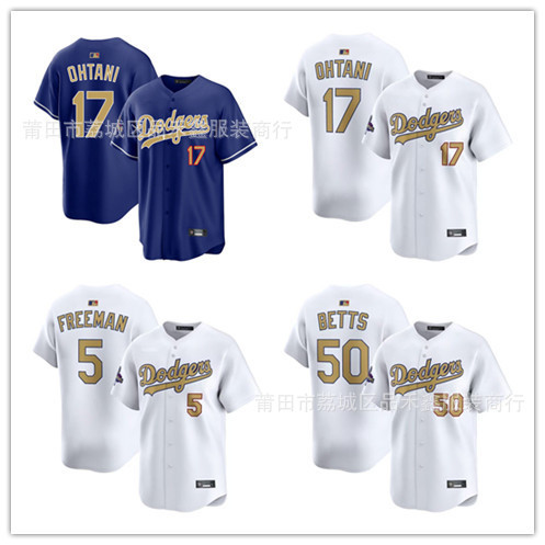 Giao hàng nhanh Phiên bản bạch kim Dodgers - Jersey bóng chày có hình Ohtani Shohei