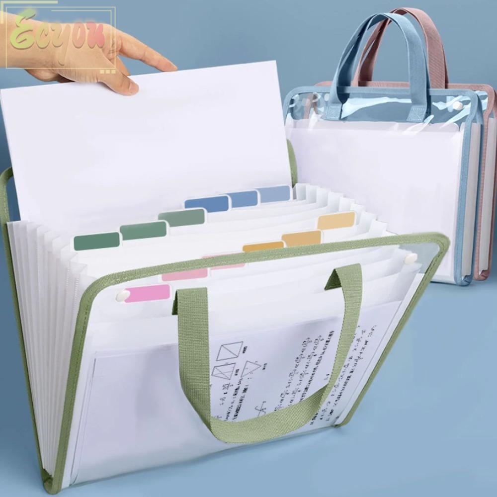 ECYOU Accordion File Folder, Flip Design 13-Pockets File Folder, Túi đựng tập tin dung lượng lớn tro
