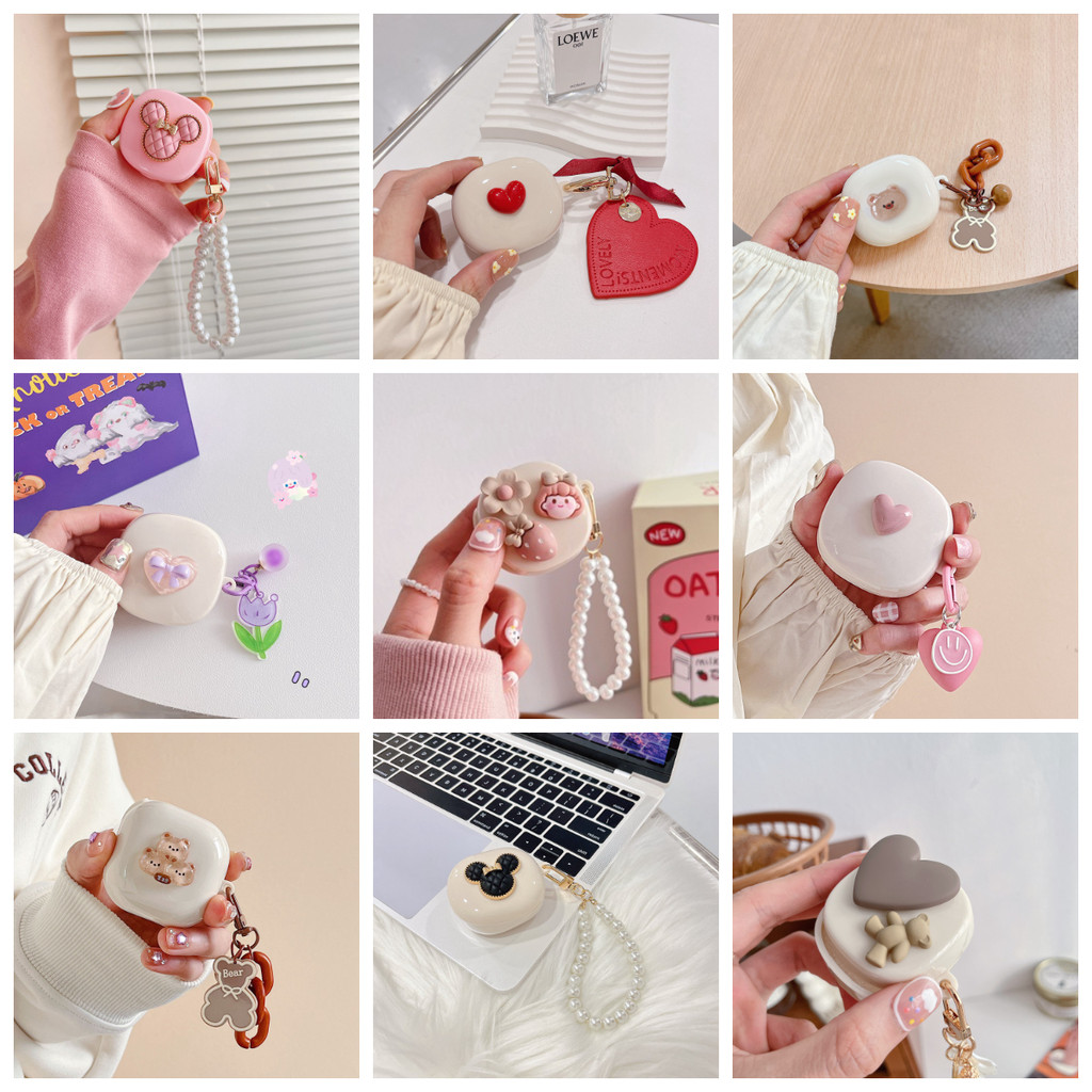 Ins hoạt hình Dành cho vỏ Soundcore R60i NC / K20i / R50i NC / R50i có nắp tai nghe keychian & silic