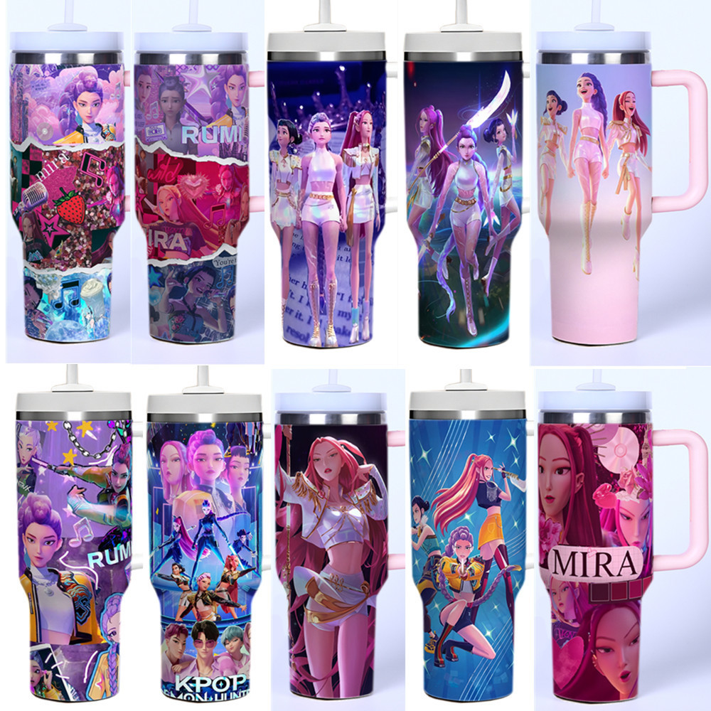 Cúp xe hơi xuyên biên giới K-POP Huntrix Huntrix 40oz Rumi Mira Zoey Ice Master Cup