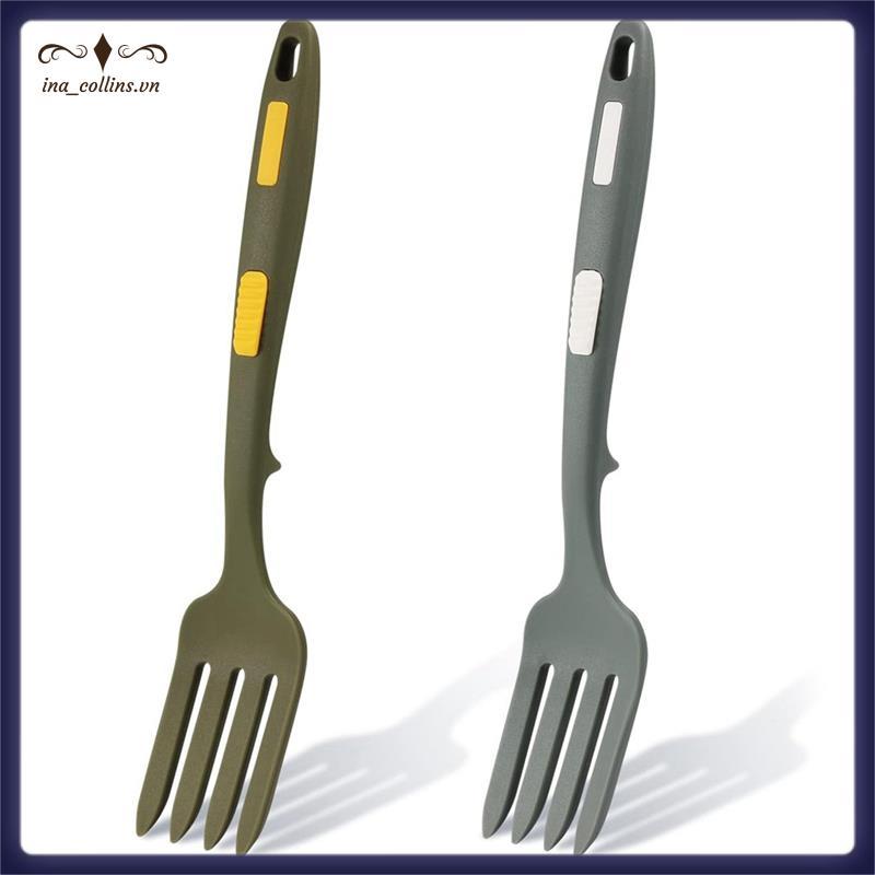 [ina _ collins.vn] Nĩa silicon linh hoạt 2 món Nĩa nấu ăn bằng silicon chịu nhiệt để nấu ăn
