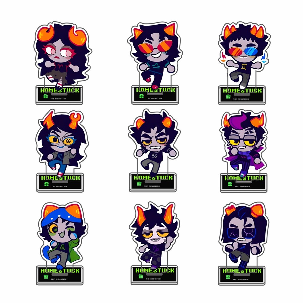 Mô hình Standee Anime Homestuck Gamzee Makara Acrylic Mica chibi 10cm trang trí bàn học phụ kiện dec