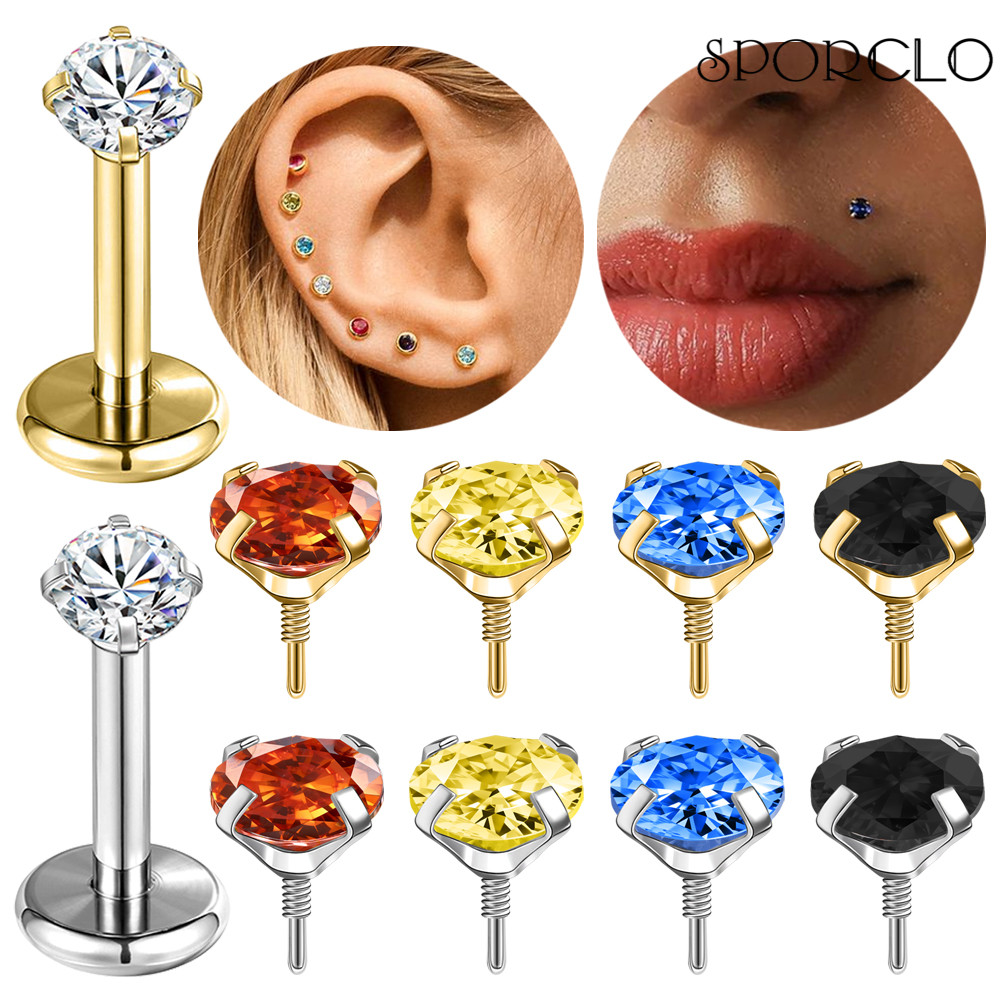 Bông tai thép không gỉ kiểu Titan lip piercings - G23