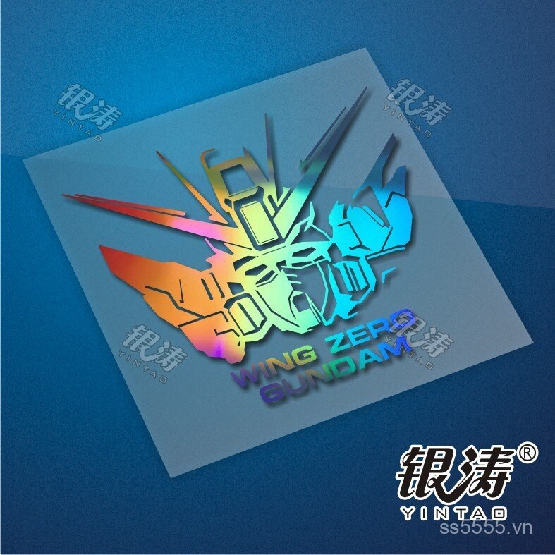 Xe Máy Bay Thử Gundam Zero Loại Cơ Giới Loại Gundam Xe Điện Pin Miếng Dán Cánh Chiến Binh Xe Ô Tô