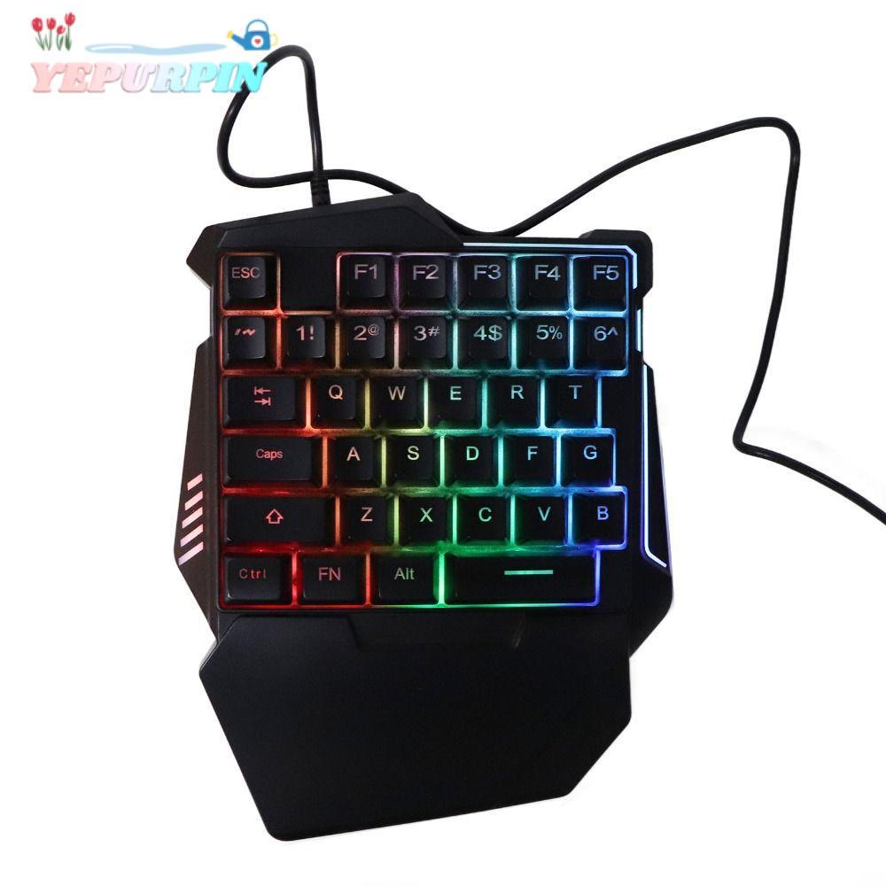 Bàn phím chơi game một tay TOWNICE, Bàn phím chơi game có dây USB 35 phím, Bàn phím chơi game USB có
