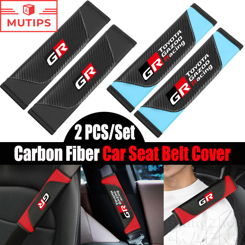 Toyota GR Gazoo Sợi Carbon Dây An Toàn Ô Tô Bao Tự Động Miếng Lót Vai Bảo Vệ An Toàn Đệm Cho 86 Yari