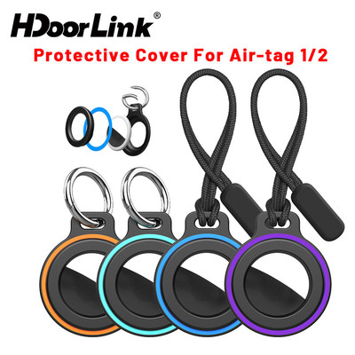 HdoorLink Silicone Bảo Vệ Cho Air-tag 1 / 2 Giá Đỡ An Toàn Có Dây Đeo / Móc Khóa Cho Trẻ Em / Thú Cưng / Ba Lô