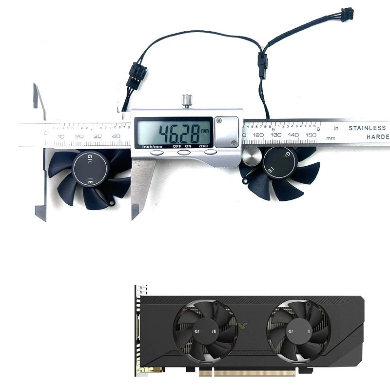 Quạt Làm Mát Chính Hãng 46mm 3pin GA51S2H 0.18A AMD RX6400 GPU FAN Cho Gigabyte RX 6400 D6 THẤP PROF