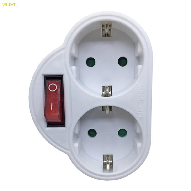 Bộ chuyển đổi ổ cắm đôi tròn WHEELI 2Pin Khả năng tương thích với phích cắm sạc EU và DE