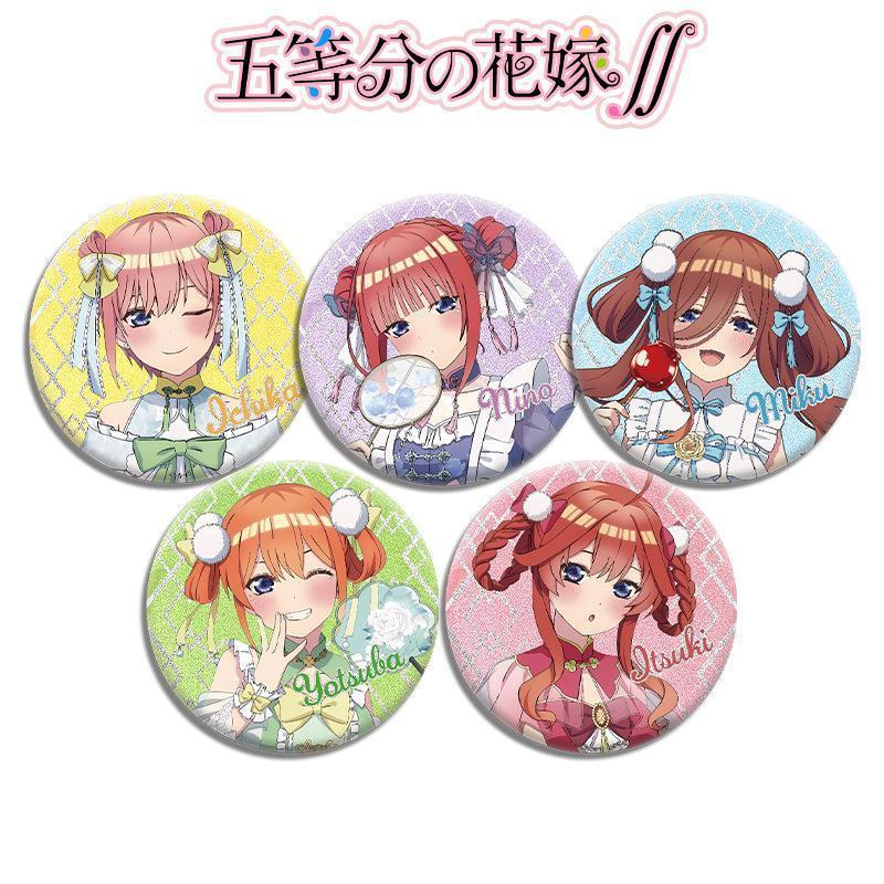 Huy Hiệu Anime Pin / bros anime gotobun no hanayome miku itsuki ichika nakano 58mm