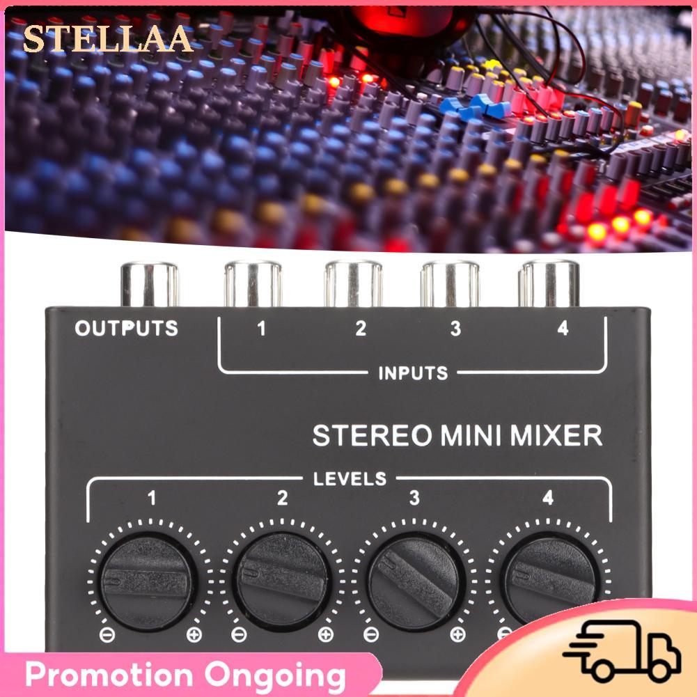 stellaa 4KênhPassiveMixer Stereo Nút Lớn CX400 4KênhPassiveSplitter Professioinal Tiếng Ồn Thấp cho 