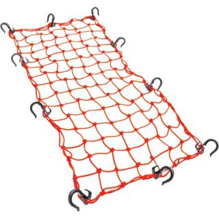 Lưới chở hàng co giãn Powertye 15in x 30in với 10 móc có thể điều chỉnh và lưới chặt chẽ 2in x 2in, màu đỏ