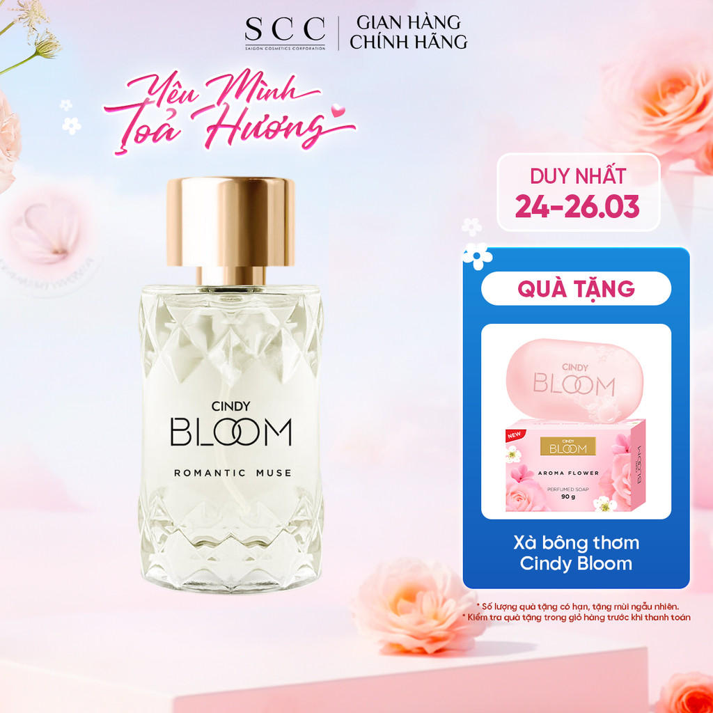 Nước Hoa Nữ CINDY BLOOM Romantic Muse Hương Quyến Rũ Lãng Mạn 30ml