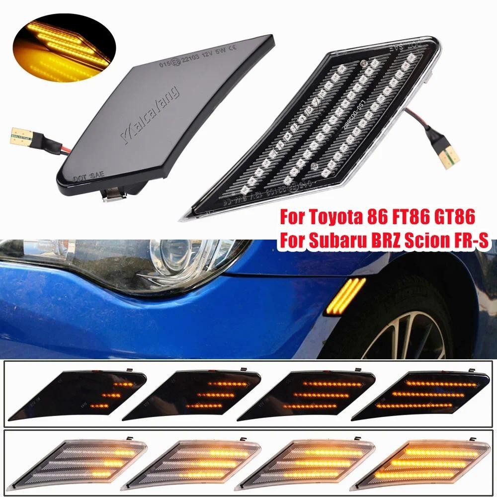 2x LED Năng Động Biến Tín Hiệu Đèn Bên Đánh Dấu Báo Tuần Tự Đèn Cho Xe Toyota FT86 GT86 Cho Scion FR