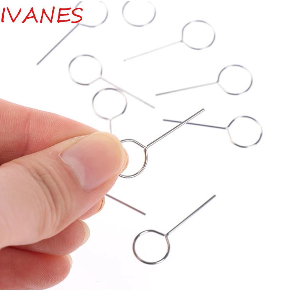 IVANES Khay đựng thẻ Sim Ejector 10 cái / gói Pin Ejector Điện thoại Công cụ chìa khóa Điện thoại th