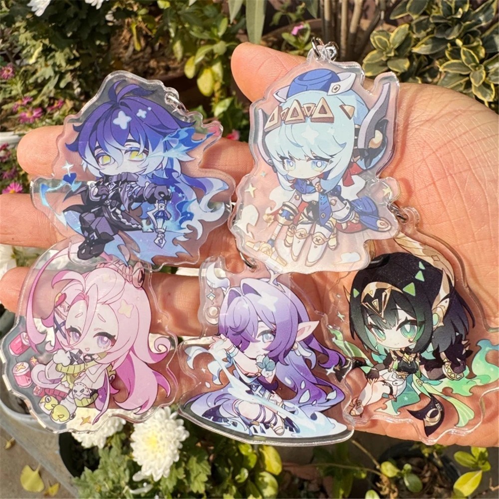 Móc khóa Genshin Impact Mica Acrylic Keychain Anime Chibi Aino Flins Lauma Nefer Ineffa phụ kiện tra