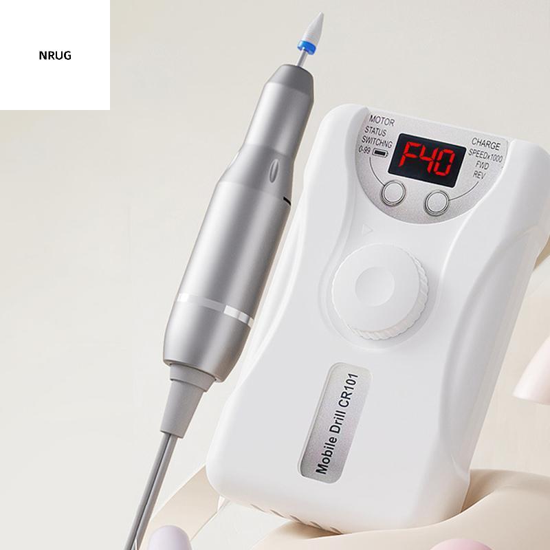 Purplen Mobile 40000RPM Máy khoan móng tay Bộ đánh bóng sạc bằng điện cho Salon và gia đình Làm móng