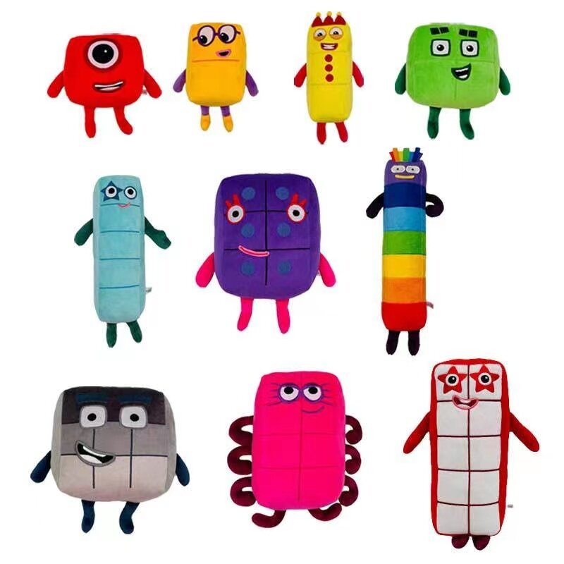 1 Chiếc 15-36cm Hoạt Hình Mới Numberblocks Sang Trọng Búp Bê Giáo Dục Nhồi Bông Số Khối Đồ Chơi Quà 