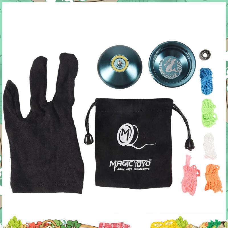 N12 Yoyo Hợp kim nhôm Yoyo chuyên nghiệp không phản hồi Yoyo thời gian dài với dây Yoyo, màu xanh la