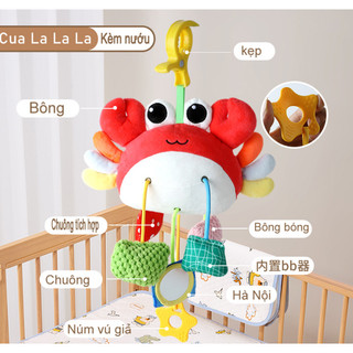 Gương biến dạng phát triển thị giác Khóa kéo cho bé với kẹp hạt vòng đồ chơi cảm giác nhồi bông,