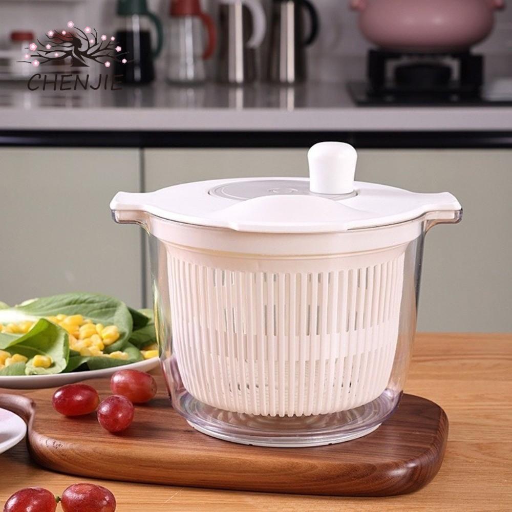 Máy Sấy Salad CHENJIE, Máy Xay Salad Rau Đa Năng 2 Trong 1, Hộp Bảo Quản Dung Tích Lớn Nhanh Khô Xan