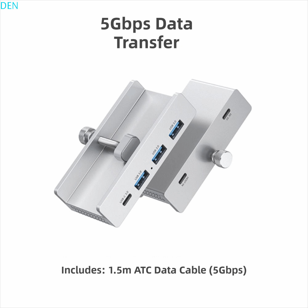 Bộ chuyển đổi bộ chia USB DEN, Bộ nguồn USB3.2 / 3.0 / 2.0 Kẹp HUB USB, Bộ mở rộng máy tính HUB tốc 
