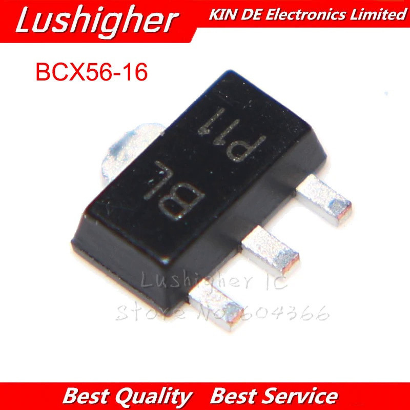 Bộ 50 BCX56-16 SOT-89 BXC56 SOT89 Transistor NPN 1A 80V đánh dấu: BA BD BH BL