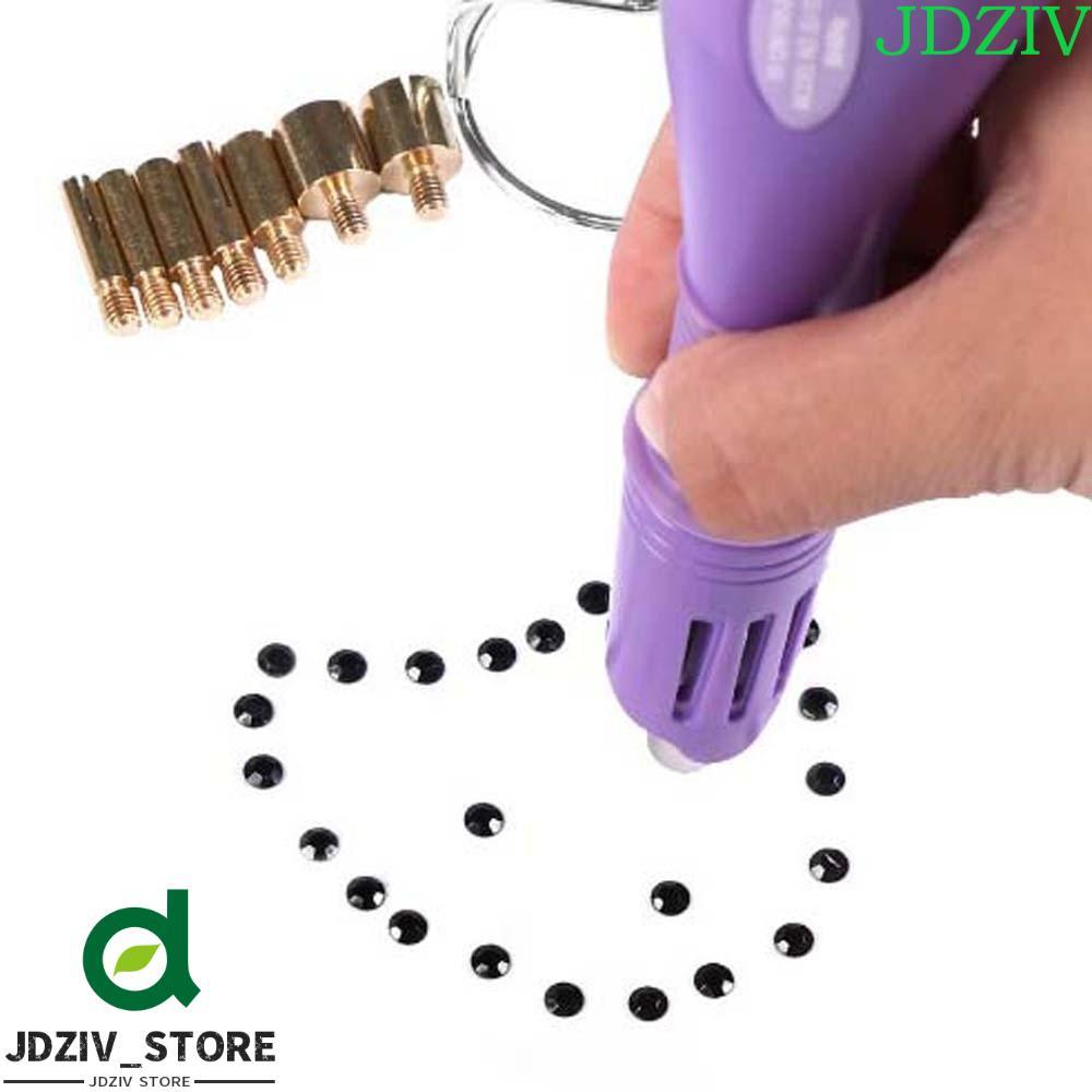 JENNIFERDZ 9 chiếc Dụng cụ bôi kim cương giả cố định nóng, Công cụ đính đá khảm tự làm tiện dụng, Có